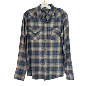 Coastal Plaid Flannel Shirt‎ Men's Small Long Sleeve Button Up Casual Top